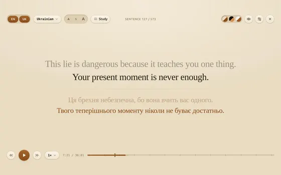Free mode. The video plays on, and both lines follow it.