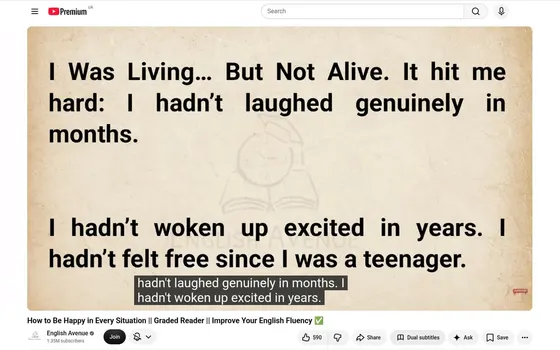 One button under any YouTube video starts it.