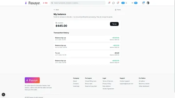 A balance for services on the site. It does not pay for goods.